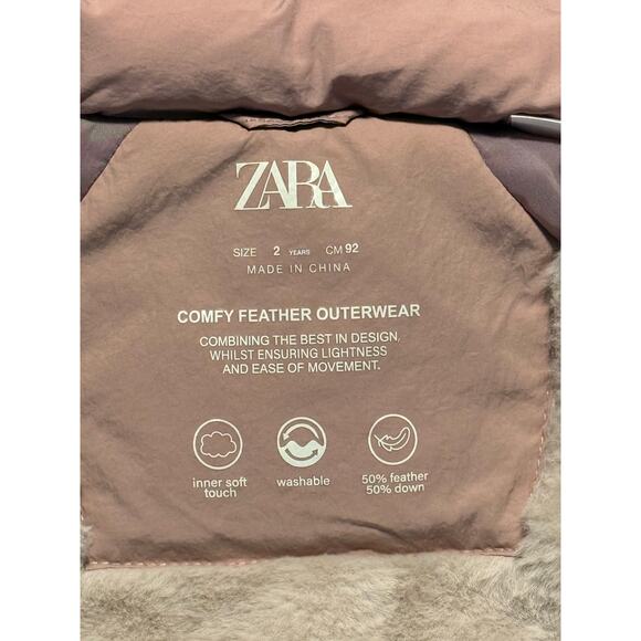 Zara Girl’s Winter Coat Size 2T - Picture 6 of 6